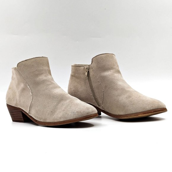 Free People X Ecote Women Low Western Cream Suede ankle Boots size 10 - Picture 1 of 12